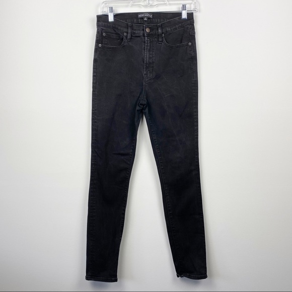 J. CREW MERCANTILE Black Washed Basic Skinny Jeans Size 27